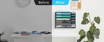 Элегантный металлический органайзер для документов и мелких аксессуаров, черный.