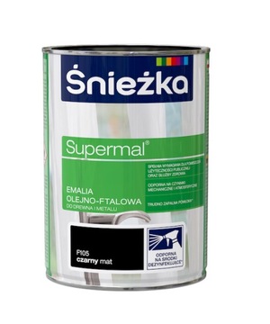 Śnieżka Supermal olejno-ftalowa 800ml Czarny, Mat