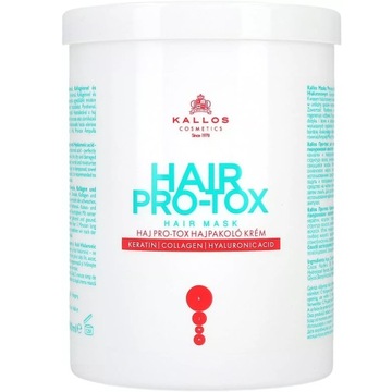 KALLOS KJMN 1L maska do włosów HAIR PRO-TOX 1000ml keratyna + kolagen