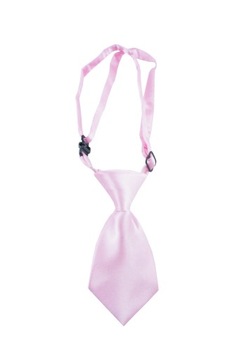 KRAWAT niemowlęcy satynowy na chrzest PUDROWY RÓŻOWY