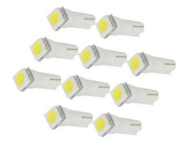 СВЕТОДИОДНАЯ ЛАМПА T5 T5W R5 SMD W2.3W СЧЕТЧИК ЧАСОВ x10