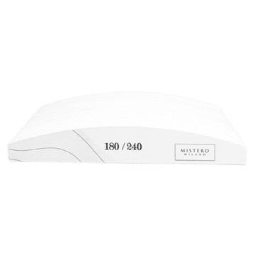 PILNIK DO PAZNOKCI ŻELU Basic 180/240 półksiężyc 25szt. Mistero Milano 8040