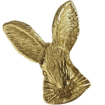 Antyczne gałki Bunny Head Mosiądz Artystyczny