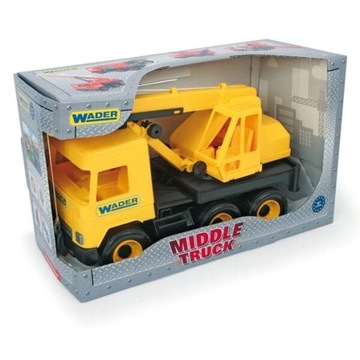 Wader 32122 Middle Truck dźwig żółty w kartonie