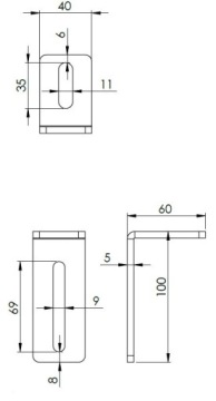 НАПРАВЛЯЮЩИЙ РОЛИК ДЛЯ ВОРОТ С УГЛОКОМ FI35мм RB-35K