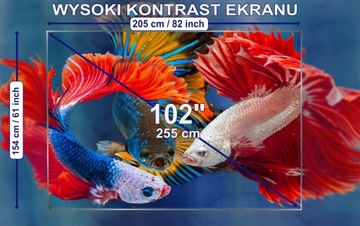 ПРОЕКЦИОННЫЙ ЭКРАН 102 ДЮЙМА, ПОЛИРОВКА, для кемпинга и дома