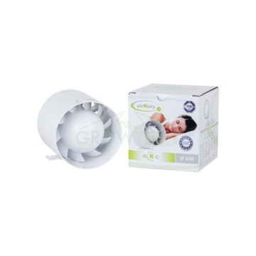 Wentylator SILENT osiowo-kanałowy do growboxa airRoxy 100mm 104m3