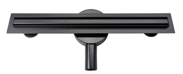 LINEAR DRAIN SLIM 80 ЧЕРНЫЙ УЗКИЙ ПОВОРОТНЫЙ