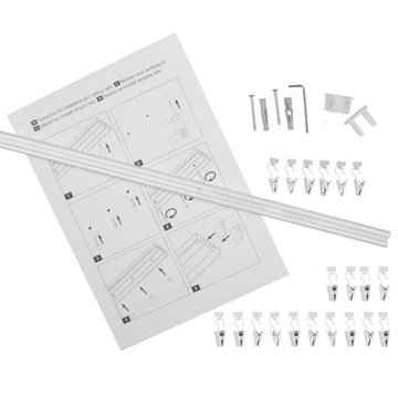ОДИНАРНАЯ АЛЮМИНИЕВАЯ ПОТОЛОЧНАЯ рейка, БЕЛАЯ 200 СМ, КАРДИНА, ЛЯГУШКИ, СВЯТЫЕ, РЕНА