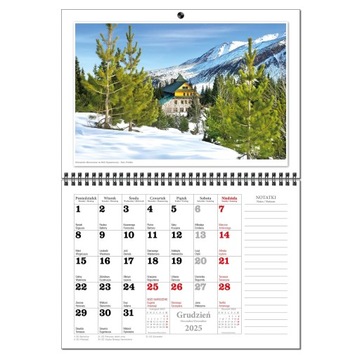 Календарь 2025 настенный планировщик А3 13 досок ПОЛЬШИ ГОРЫ
