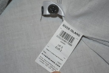 RIVER ISLAND — СЕРАЯ РУБАШКА — РАЗМЕР. S-J НОВЫЙ