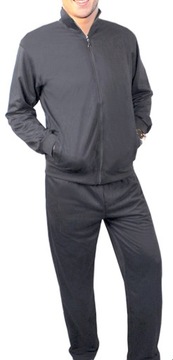 Мужской спортивный костюм, толстовка + брюки, хлопок, черный, 257 XXL