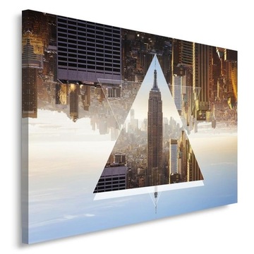 Obraz na płótnie 120x80 wieżowce miasto geometria