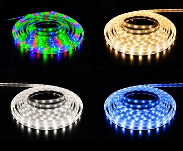 СОЛНЕЧНАЯ СВЕТОДИОДНАЯ ЛЕНТА SMD ВОДОНЕПРОНИЦАЕМАЯ 5М БЕЛАЯ