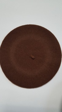 beret brązowy