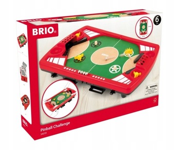 BRIO 34019 GRA ZRĘCZNOŚCIOWA WYZWANIE PINBALL DLA 2 GRACZY DREWNIANA