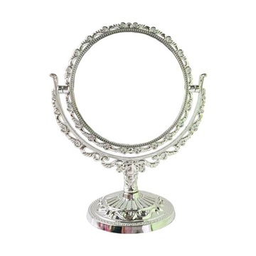 Настольное зеркало для макияжа, вращающееся на 360 градусов, овальное, в винтажном стиле.