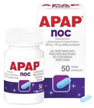 Apap Noc Przeciwbólowy Ułatwia Zasypianie 50 tabl.
