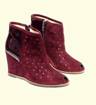 Ботильоны Simen 283, размер 39, бордовые