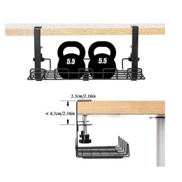 Кабельный органайзер под столом, регулируемая полка для держателя кабелей из углеродистой стали