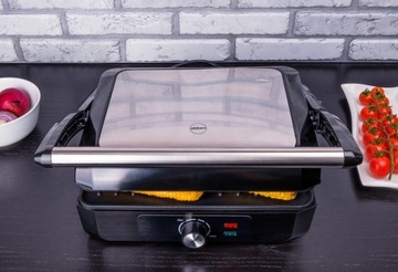 ЭЛЕКТРОГРИЛЬ, КОНТАКТНЫЕ ТОСТЫ, РАСШИРЯЕМЫЙ СТОЛ, 2200ВТ, РОЗЕТКА