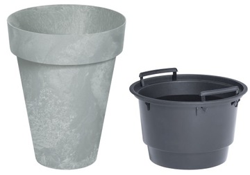 Doniczka Cube Slim Beton Effect DCUS355E - Beton
