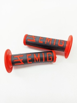 MANETKI CZARNO-CZERWONE EMIG GRIPY CROSS ENDURO