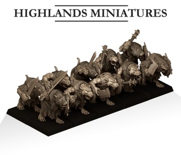 Sewer Rats HW x7+CMD, Highlands Miniatures