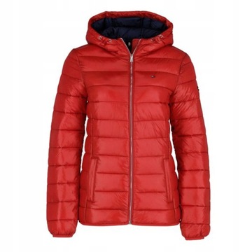 TOMMY JEANS TJW BASIC QUILTED HOODED KURTKA S