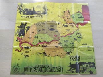 Red Dead Redemption DWUSTRONNA KOLEKCJONERSKA MAPA