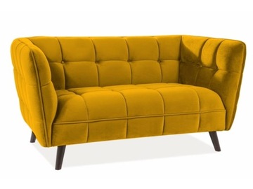 Sofa CASTELLO 2 VELVET curry aksamitna SIGNAL