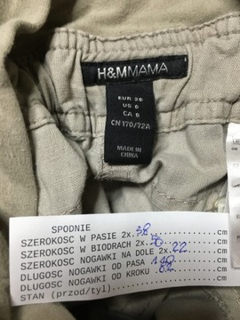 Льняные брюки для беременных H&M MAMA S M 36 38