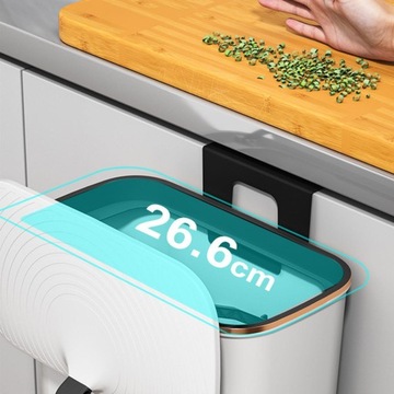 Kosz na śmieci z pokrywką Kosz na śmieci Jedzenie Biały Długi 31,6 cm