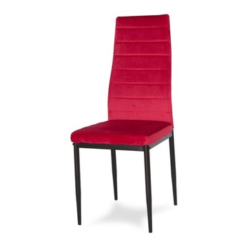 Krzesło klasyczne GLAMOUR WELUR czerwone 704V