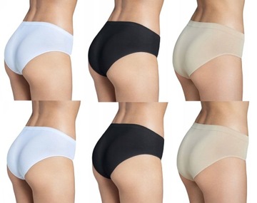 6PAK GATTA MAJTKI SEAMLESS CZARNY, BIAŁY BEŻ S