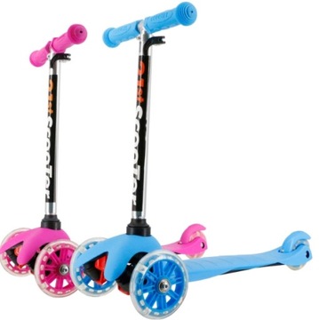 ТРЕХКОЛЕСНЫЙ БАЛАНСИРОВАННЫЙ САМОКАТ СО СВЕТЯЩИМИСЯ СВЕТОДИОДНЫМИ КОЛЕСАМИ ДЛЯ ДЕТЕЙ