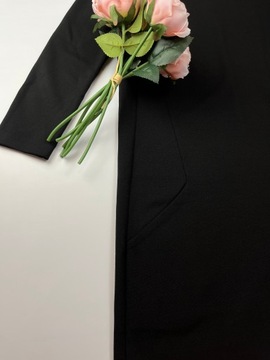 Sukienka czarna gładka klasyczna trapez H&M USA XS