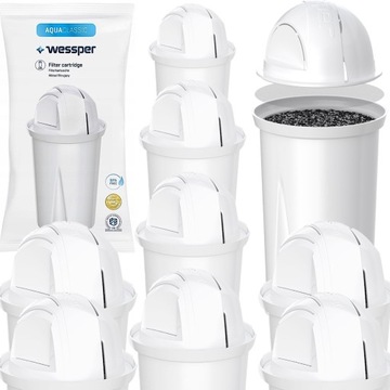 10x ФИЛЬТР WESSPER AQUACLASSIC для ВОДЫ AQUA CLASSIC для КУВШИНА BRITA DAFI
