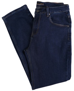 SPODNIE MĘSKIE JEANS DZINS CIEMNE W42 L30 114-118