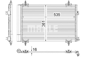 MAHLE KONDENZÁTOR KLIMATIZACE DS 4 5 CITROEN C4 GRAND PICASSO I