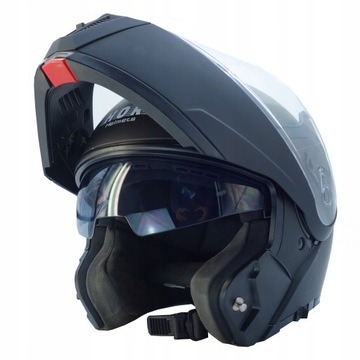 KASK MOTOCYKLOWY HORN SZCZĘKOWY H929 + SZYBA CZARNA W CENIE I KOMINIARKA L