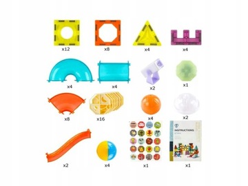 МАГНИТНЫЕ КОНСТРУКЦИОННЫЕ БЛОКИ СВЕТЯЩАЯСЯ ДОРОЖКА 75 шт.