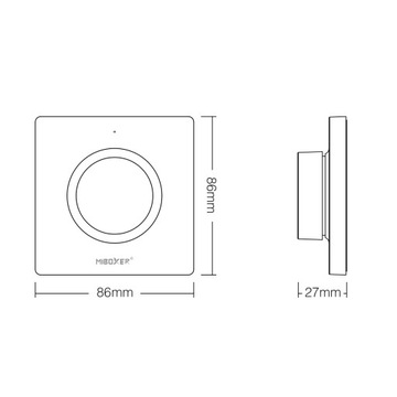 СВЕТОДИОДНЫЙ КОНТРОЛЛЕР НАСТЕННАЯ ПАНЕЛЬ K1 ЧЕРНЫЙ
