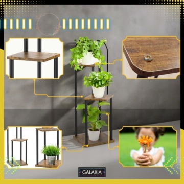 Стойка для цветов Растения Металлическая Деревянная Лофт