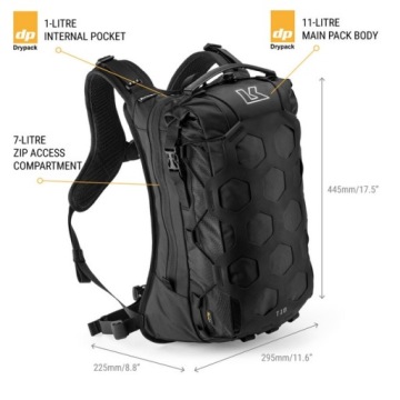 Мотоциклетный рюкзак KRIEGA TRAIL 18 BLACK
