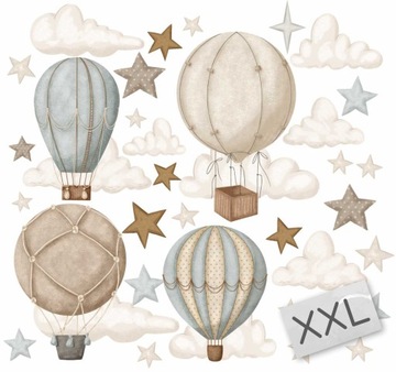 BARDZO DUŻE NAKLEJKI NA ŚCIANĘ BALONY DREAMS DLA DZIECI NAKLEJKI ŚCIENNE