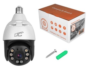 ВРАЩАЮЩАЯСЯ КАМЕРА E27 С ЛАМПОЧКОЙ WI-FI 5 Мпикс НА УЛИЦЕ