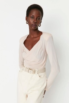 TRENDYOL 36 S БЕЖЕВЫЙ СТИЛЬНЫЙ БОДИ J18887