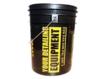 Ведро для рабочих вещей, черное ополаскиватель + разделительная перчатка