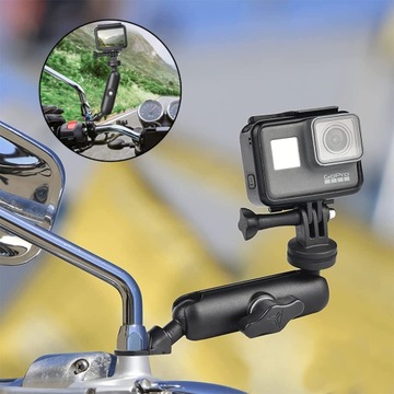 ДЕРЖАТЕЛЬ ЗАЖИМА ДЛЯ МОТОЦИКЛА ПОВОРОТ НА 360° ДЛЯ GOPRO